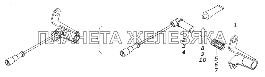 6520-3541110 Датчик скорости с кронштейном КамАЗ-6520 (Euro-2, 3)